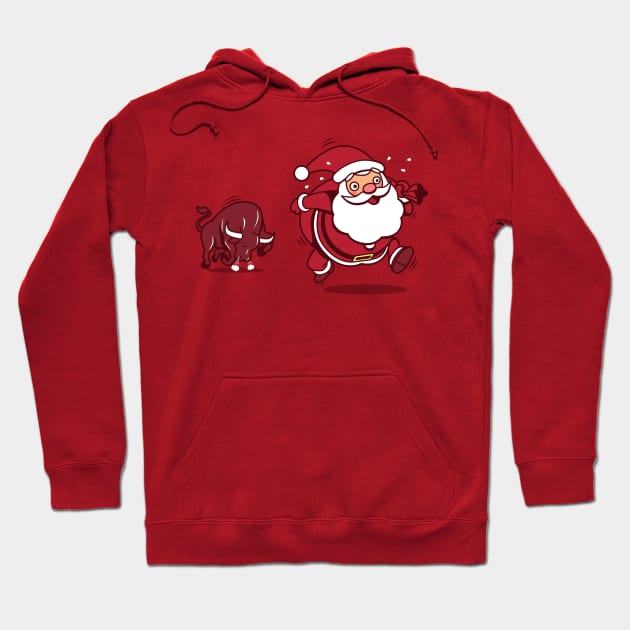 Funny Cute Kawaii Santa Claus Christmas Day Funny Cartoon Hoodie by BoggsNicolas